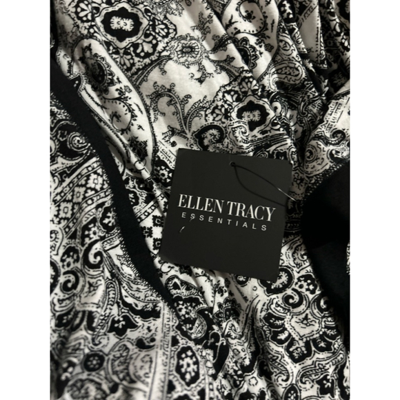 ELLEN TRACY Womens Caftan - Soft Stretch Jersey Zip Front Lounge Caftan L/XL - Picture 10 of 11